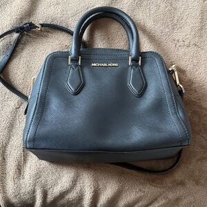 Michael Kors Dark Gray Satchel with Gold Details